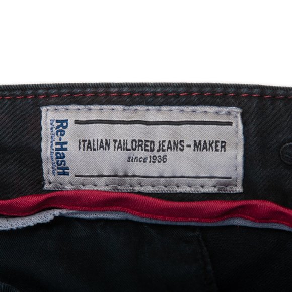 Re-Hash Washed Black Canaletto Chinos - Picture 4 of 5